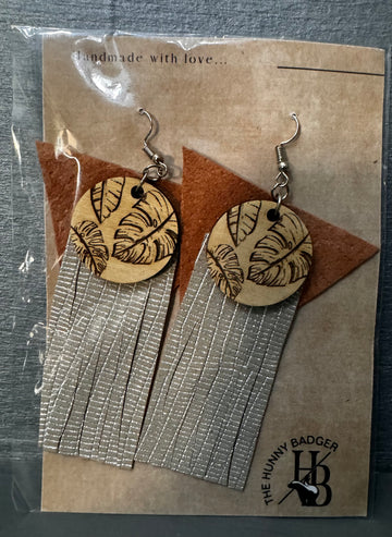 Handmade Genuine Leather Earring